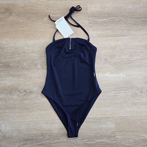 COS Halterneck Bandeau Swimsuit Size 4 + Removable Straps MSRP $79 New With Tags - Picture 7 of 15
